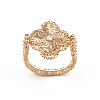 [Royal Jewelry]CLOVER RIVERSIBLE ROSE GOLD RING