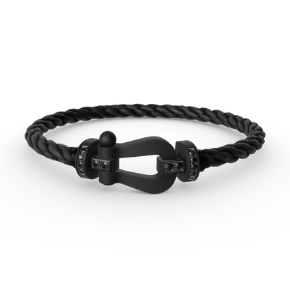 [Royal Jewelry]FORCE LARGE SERIES HORSESHOE BLACK SAMURAI BRACELET
