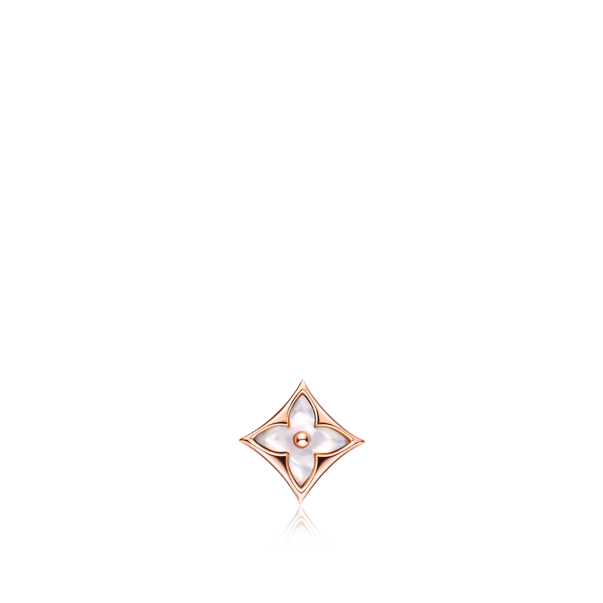 [Royal Jewelry]STAR MOP PINK GOLD EARRINGS