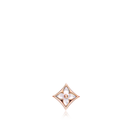 [Royal Jewelry]STAR MOP PINK GOLD EARRINGS