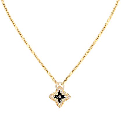 [Royal Jewelry]STAR PEDANT PINK GOLD DIAMOND NECKLACE