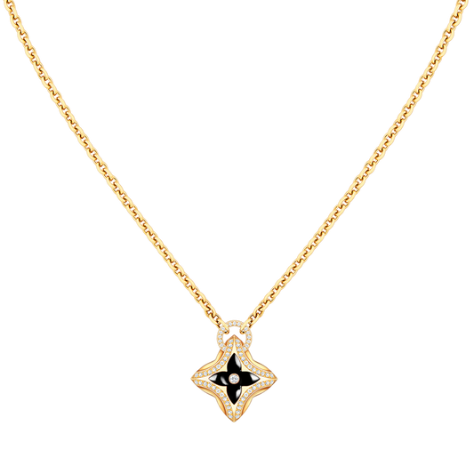 [Royal Jewelry]STAR PEDANT PINK GOLD DIAMOND NECKLACE