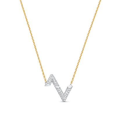 [Royal Jewelry]VOLT SILVER DIAMOND PEDANT NECKLACE