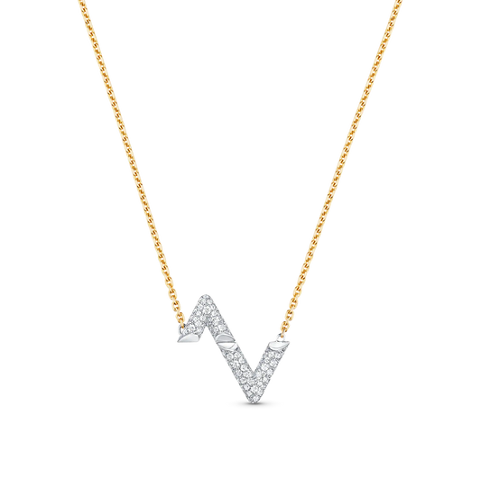 [Royal Jewelry]VOLT SILVER DIAMOND PEDANT NECKLACE