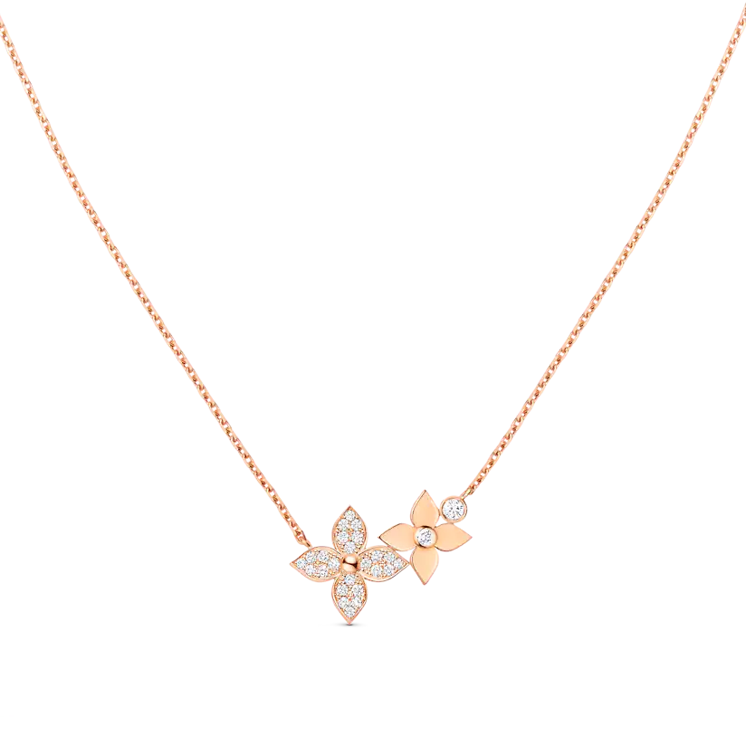 [Royal Jewelry]STAR BLOSSOM NECKLACE PINK GOLD DIAMONDS