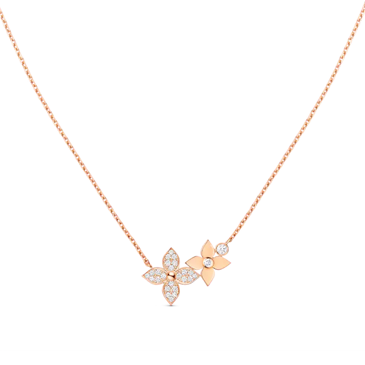 [Royal Jewelry]STAR BLOSSOM NECKLACE PINK GOLD DIAMONDS