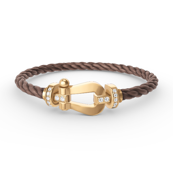 [Royal Jewelry]FORCE LARGE HORSESHOE HALF DIAMOND BRACELET GOLD