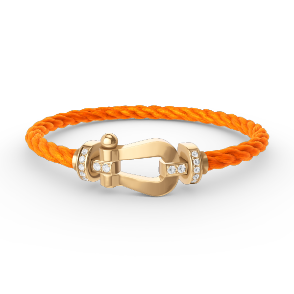 [Royal Jewelry]FORCE LARGE HORSESHOE HALF DIAMOND BRACELET GOLD