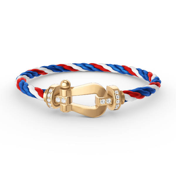 [Royal Jewelry]FORCE LARGE HORSESHOE HALF DIAMOND BRACELET GOLD