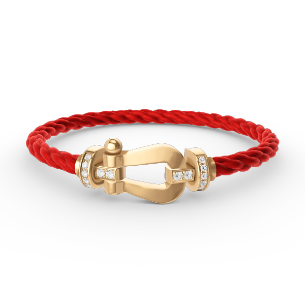 [Royal Jewelry]FORCE LARGE HORSESHOE HALF DIAMOND BRACELET GOLD