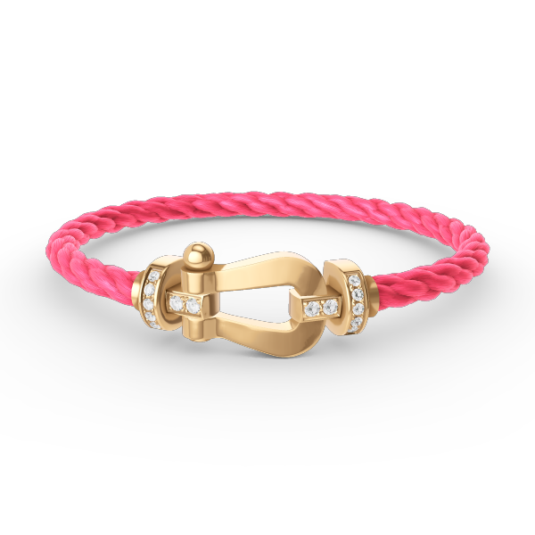 [Royal Jewelry]FORCE LARGE HORSESHOE HALF DIAMOND BRACELET GOLD