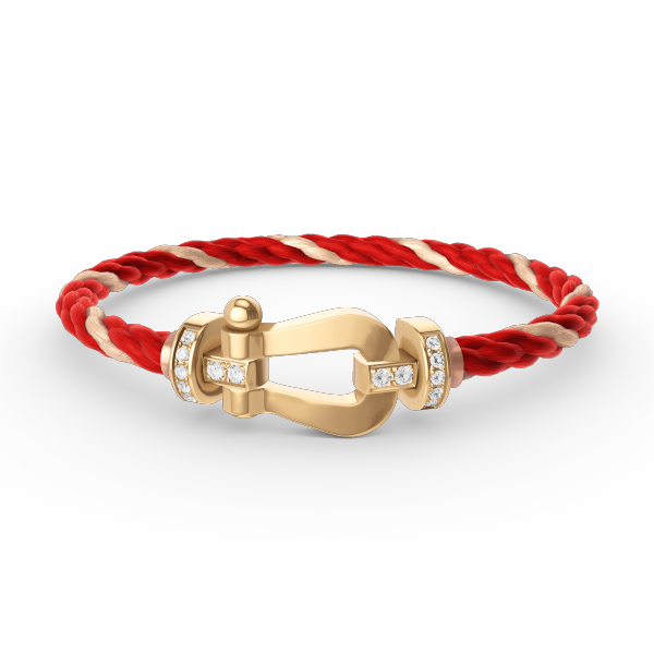 [Royal Jewelry]FORCE LARGE HORSESHOE HALF DIAMOND BRACELET GOLD