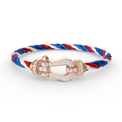 [Royal Jewelry]FORCE LARGE HORSESHOE FULL DIAMOND BRACELET ROSE GOLD