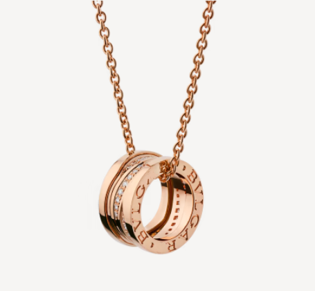 [Royal Jewelry]ZERO 1 PINK GOLD DIAMOND NECKLACE