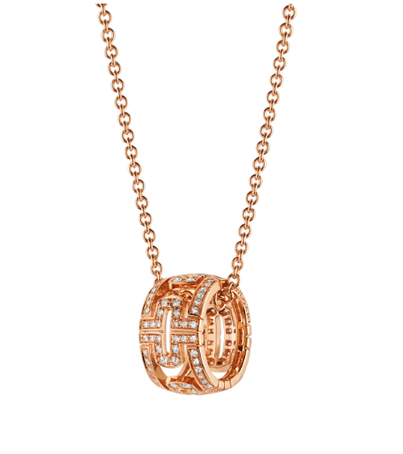 [Royal Jewelry]PARENTESI NECKLACE PINK GOLD DIAMOND