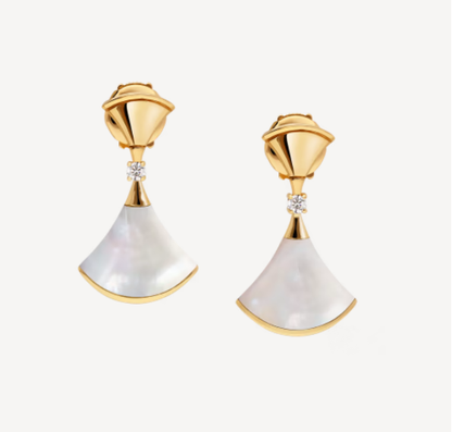 [Royal Jewelry]DREAM MOP 1 DIAMOND EARRINGS