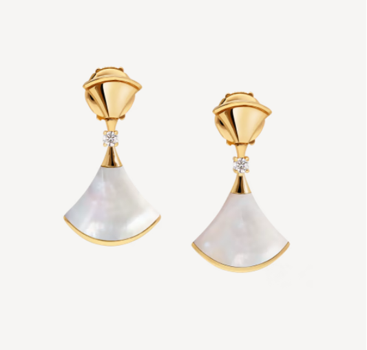[Royal Jewelry]DREAM MOP 1 DIAMOND EARRINGS