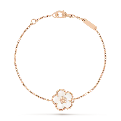 [Royal Jewelry]LUCKY WHITE MOP PLUM BLOSSOM  BRACELET