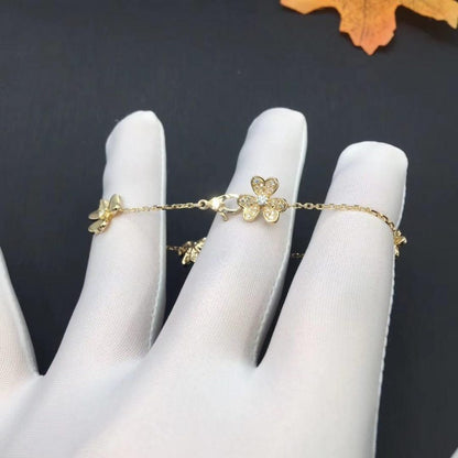 [Royal Jewelry]FRIVOLE GOLD 5 FLOWERS BRACELET