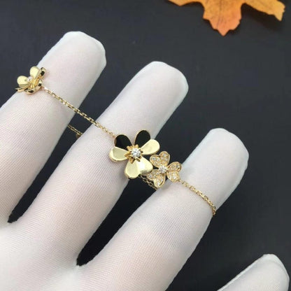 [Royal Jewelry]FRIVOLE GOLD 5 FLOWERS BRACELET