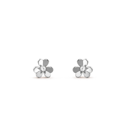[Royal Jewelry]FRIVOLE MINI SILVER FLOWER EARRINGS