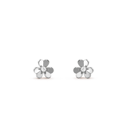 [Royal Jewelry]FRIVOLE MINI SILVER FLOWER EARRINGS