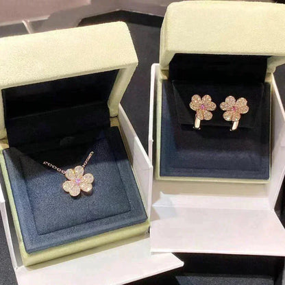 [Royal Jewelry]FRIVOLE ROSE GOLD FLOWER DIAMOND NECKLACE