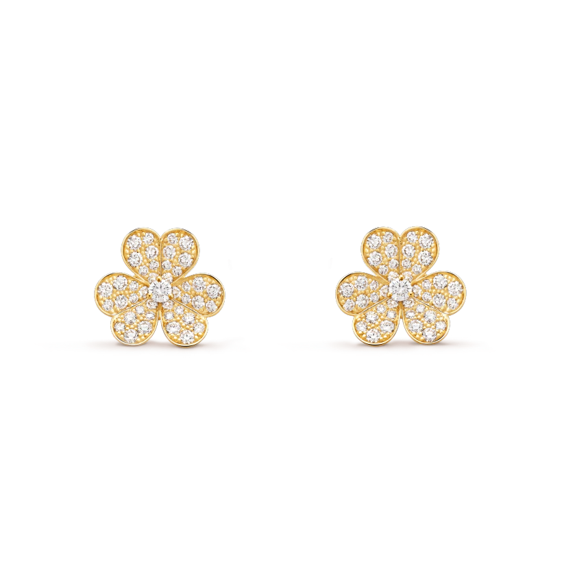 [Royal Jewelry]FRIVOLE GOLD FLOWER DIAMOND EARRINGS