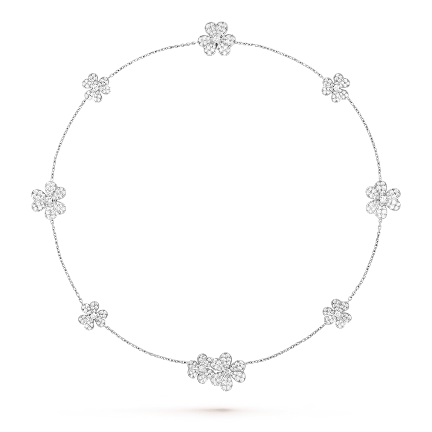 [Royal Jewelry]FRIVOLE SILVER 9 FLOWERS NECKLACE
