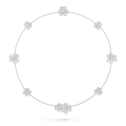 [Royal Jewelry]FRIVOLE SILVER 9 FLOWERS NECKLACE