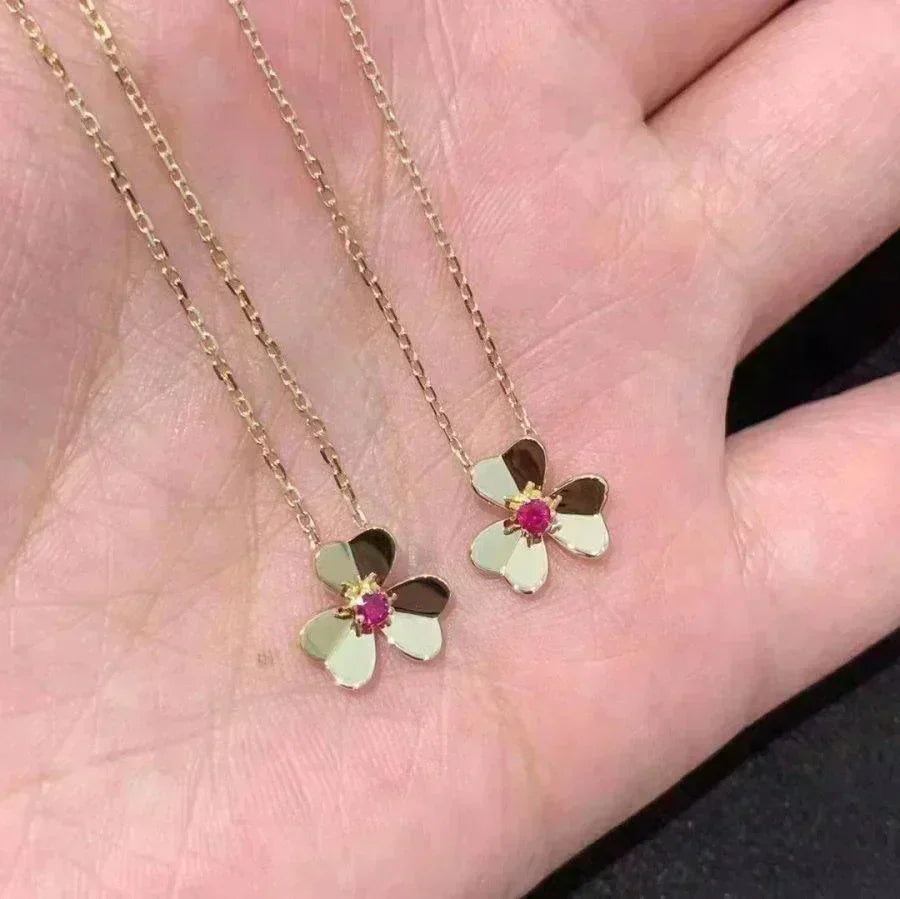 [Royal Jewelry]FRIVOLE GOLD FLOWER NECKLACE