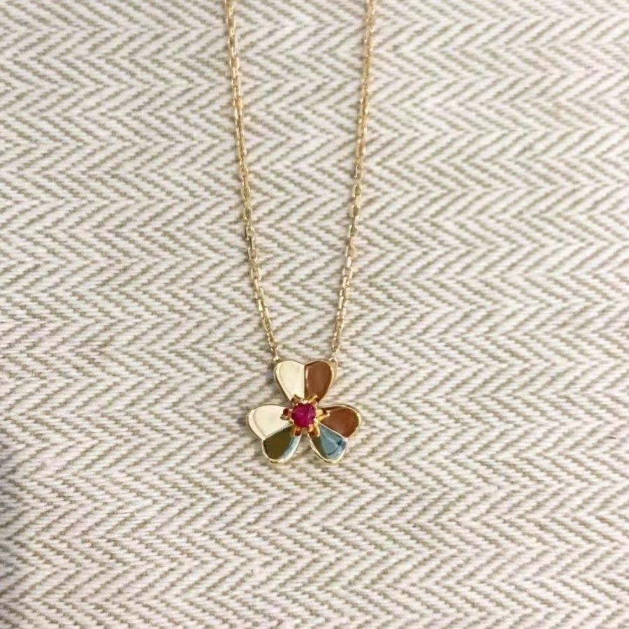 [Royal Jewelry]FRIVOLE GOLD FLOWER NECKLACE