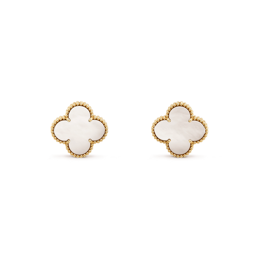 [Royal Jewelry]CLOVER MINI GOLD EARRINGS