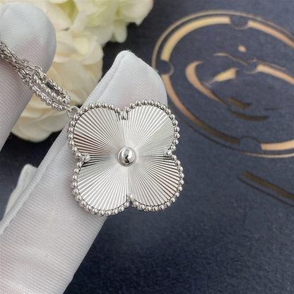 [Royal Jewelry]CLOVER 25MM SILVER BIG CLOVER NECKLACE