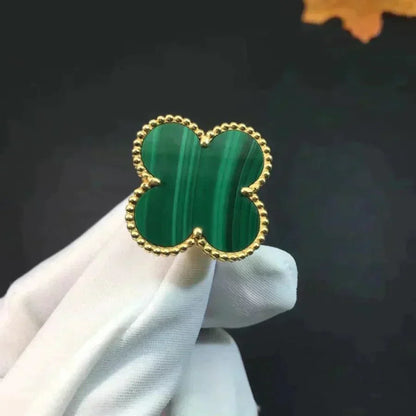 [Royal Jewelry]CLOVER MALACHITE RING