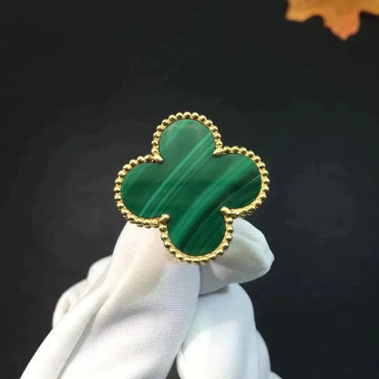 [Royal Jewelry]CLOVER MALACHITE RING