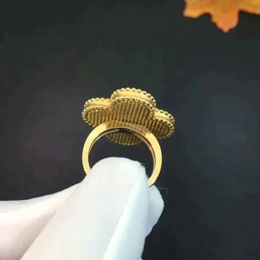 [Royal Jewelry]CLOVER MALACHITE RING