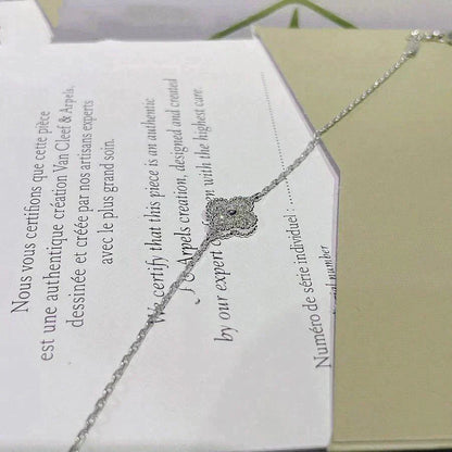 [Royal Jewelry]CLOVER  SINGLE FLOWER BRACELET SILVER
