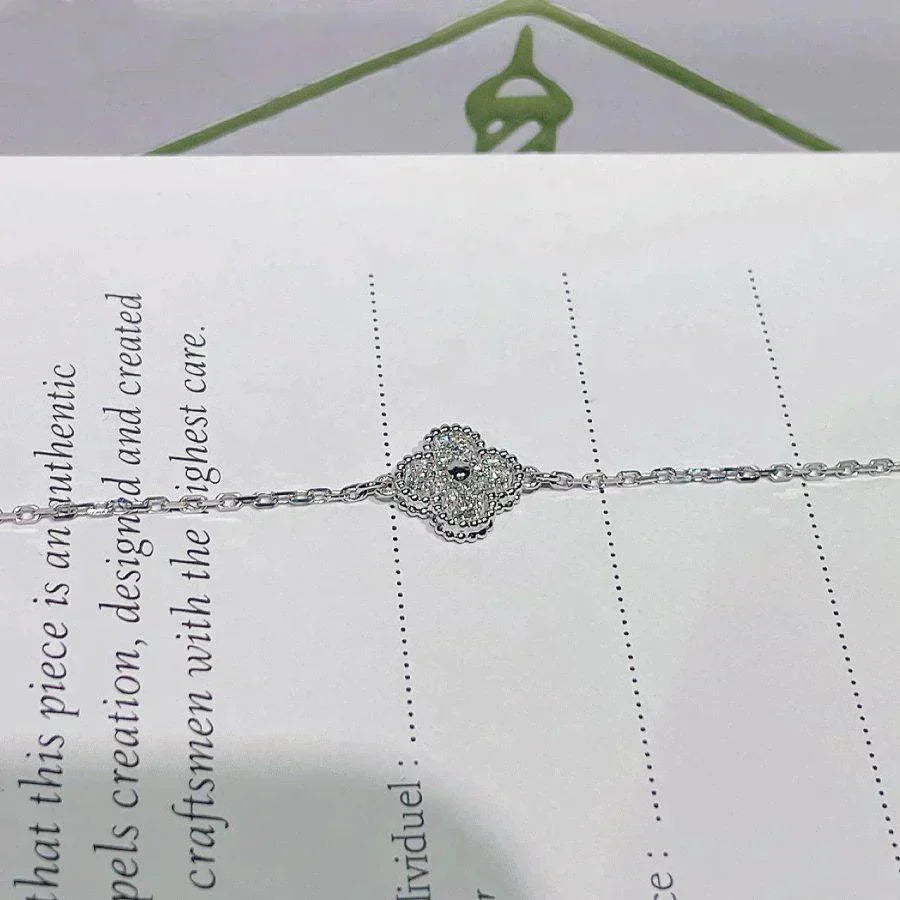 [Royal Jewelry]CLOVER  SINGLE FLOWER BRACELET SILVER