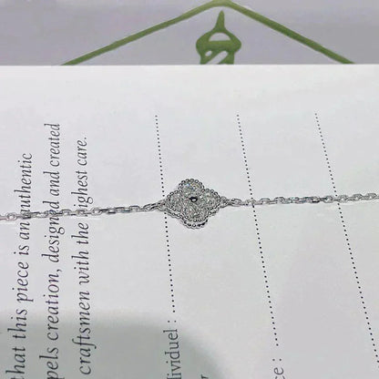 [Royal Jewelry]CLOVER  SINGLE FLOWER BRACELET SILVER