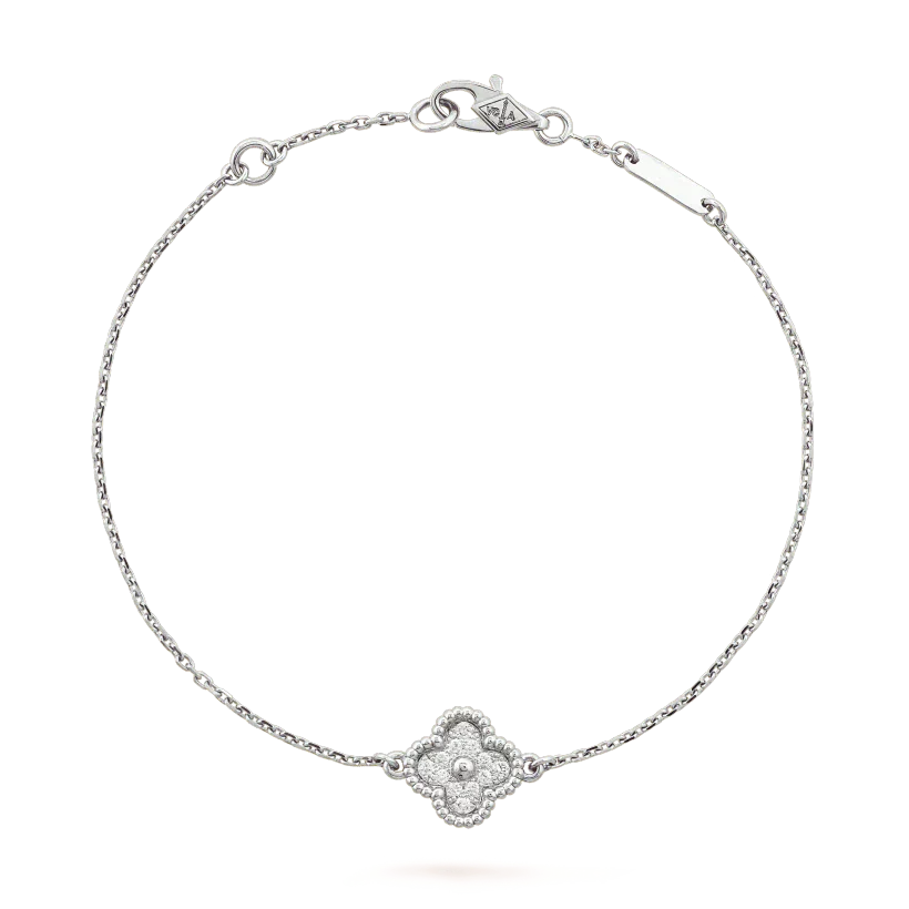 [Royal Jewelry]CLOVER  SINGLE FLOWER BRACELET SILVER