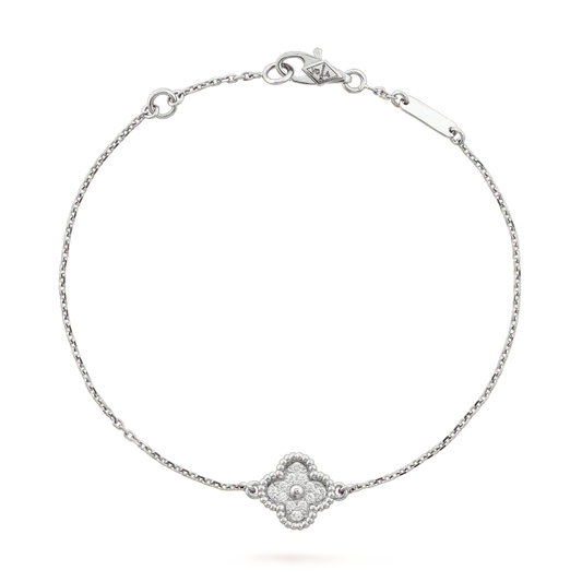 [Royal Jewelry]CLOVER  SINGLE FLOWER BRACELET SILVER