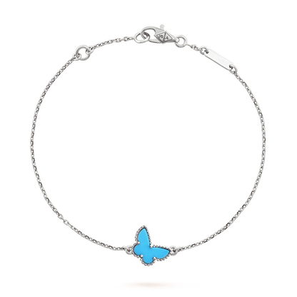 [Royal Jewelry]BUTTERFLY TURQUOISE BUTTERFLY BRACELET SILVER