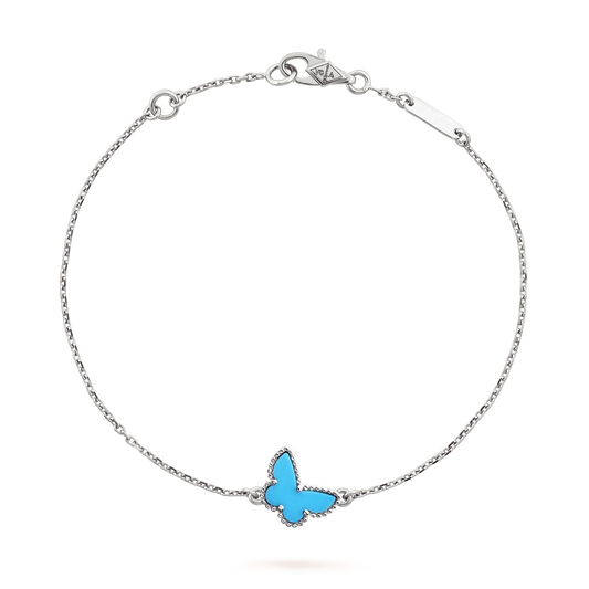 [Royal Jewelry]BUTTERFLY TURQUOISE BUTTERFLY BRACELET SILVER