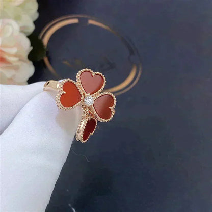[Royal Jewelry]SWEET CLOVER CARNELIAN RING
