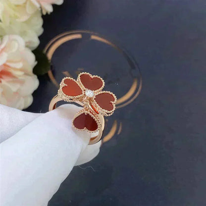 [Royal Jewelry]SWEET CLOVER CARNELIAN RING