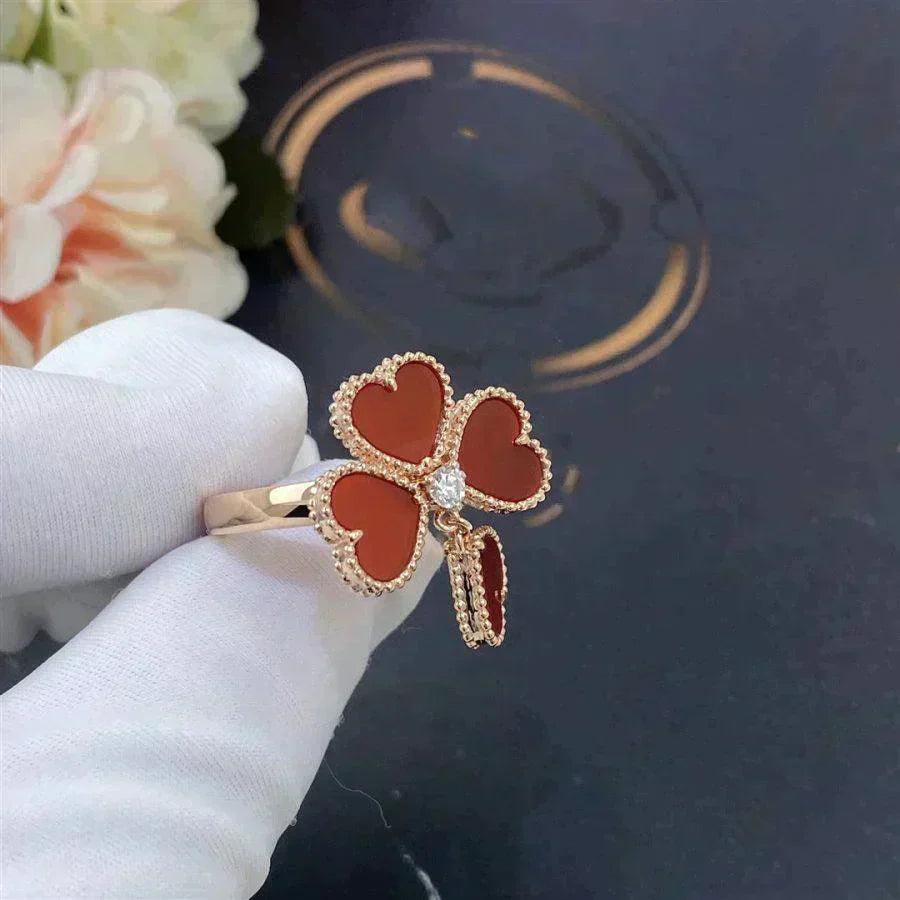 [Royal Jewelry]SWEET CLOVER CARNELIAN RING