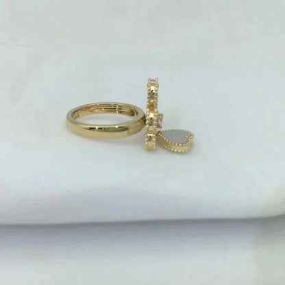 [Royal Jewelry]SWEET CLOVER WHITE MOP RING