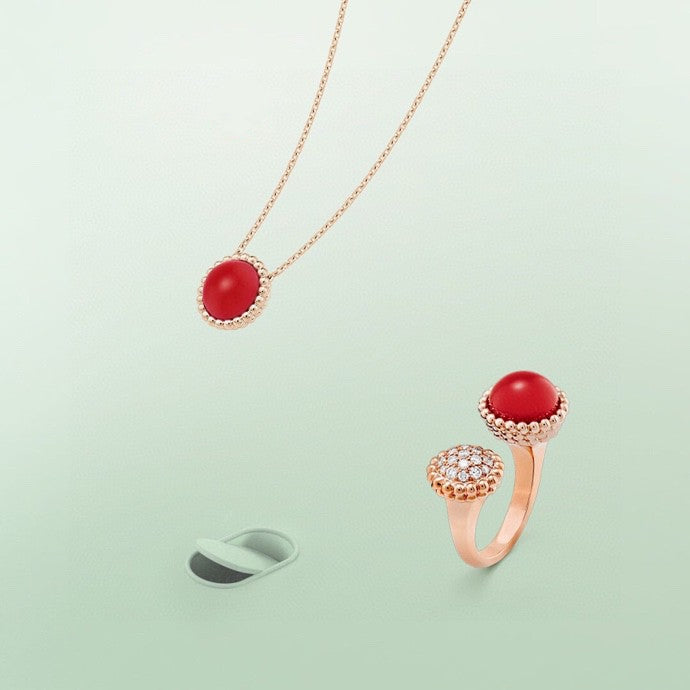 [Royal Jewelry]PERLEE COULEURS DIAMOND ROSE GOLD BETWEEN THE FINGER RING