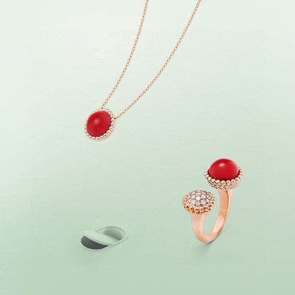 [Royal Jewelry]PERLEE COULEURS DIAMOND ROSE GOLD BETWEEN THE FINGER RING